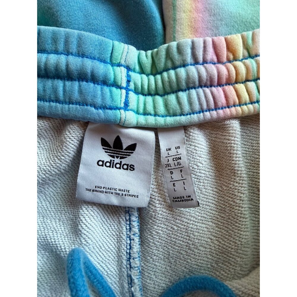 Adidas Hyperreal Allover Print Sweat Pants Vibrant Tie-dye Festival Design Sz L - Picture 5 of 7